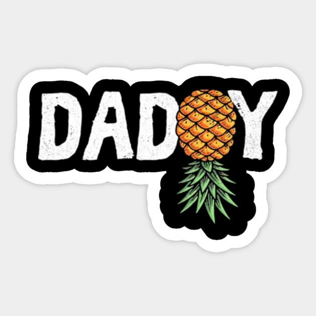 Swinger Daddy Upside Down Pineapple Sticker by larfly